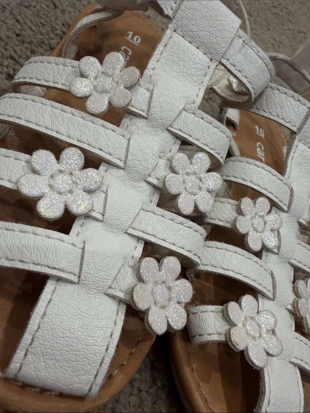 White Flower Sandals